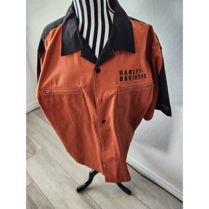 Men's Harley Davidson Short Sleeve Button Down Shirt XL